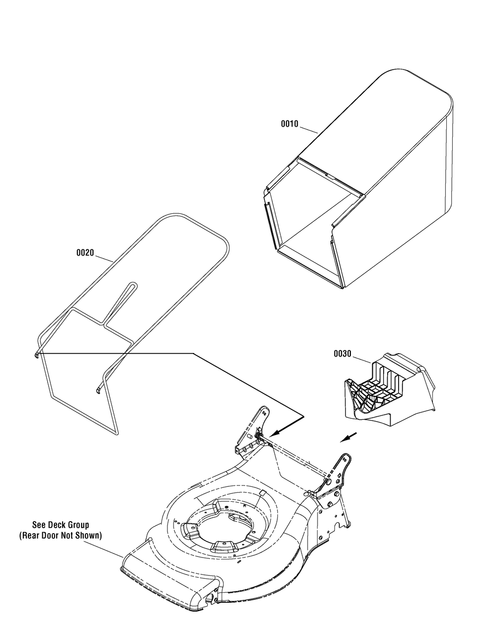 Bag And Mulch Group (881276) Diagram and Parts List for 881579-CXM550E 2013 Briggs and Stratton Lawn Mower